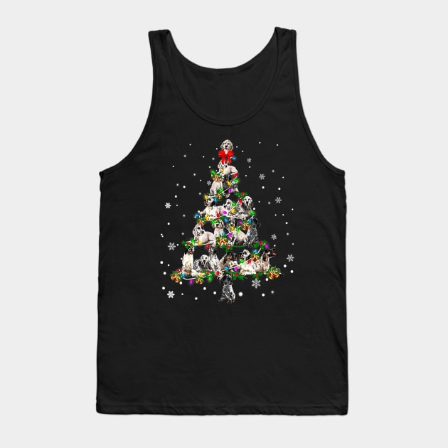 Cute english setter dog christmas tree gift decor xmas tree Tank Top by Tianna Bahringer